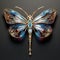 A dragonfly made of beautiful gemstones. Insect. Decorations. Illustration, Generative AI