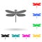 dragonfly multi color style icon. Simple glyph, flat vector of insect icons for ui and ux, website or mobile application