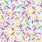 Dragonfly multicolor seamless pattern on white