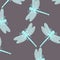 Dragonfly pattern vector illustration grey blue eps10