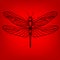 Dragonfly in Red