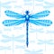 Dragonfly seamless pattern