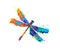 Dragonfly of splash paint