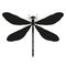 Dragonfly vector illustration black silhouette front
