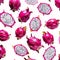 dragonfruit pattern on a white background.