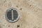 Drain cap sewerage plumbing concept background