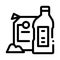 Drain cleaning agent icon vector outline illustration