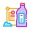 Drain cleaning agent icon vector outline illustration