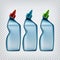 Drain Pipe Cleaner Detergent Bottle Set Vector