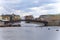 Drainage channel. Bolotnaya Embankment and Kadashevskaya Naberezhnaya Embankment. Moscow city historic center, popular landmark