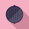 Drainage manhole icon flat vector. Sewer lid