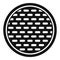 Drainage manhole icon simple vector. Sewer lid