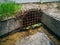 Drainage sewer pipe under road for draining sewage or rainwater