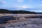 Drained Reservoir in Sierra Nevada, California