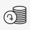 Dram vector icon. Currency symbol of Armenia