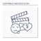 Drama movie line icon