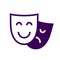 Drama theatre masks icon