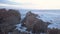 Dramatic aerial of a rocky coastline