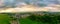 Dramatic aerial view of the Stirling Castle during the sunset, Scottland