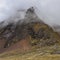 Dramatic Andes mountain scenery in the Quesqa Valley. Ancascocha, Cusco, Peru