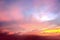 Dramatic atmosphere panorama view of beautiful twilight sky.