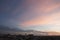 Dramatic atmosphere panorama view of beautiful twilight sky and