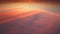 Dramatic atmosphere panorama view of blurry bright and colorful stunning image of twilight sky and cloud for silhouette