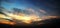 Dramatic atmosphere panorama view of tropical twilight sky.