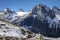 Dramatic Bernese swiss alps as seen from Nufenen Pass, Switzerland