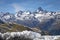 Dramatic Bernese swiss alps as seen from Nufenen Pass, Switzerland