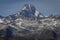 Dramatic Bernese swiss alps as seen from Nufenen Pass, Switzerland