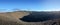 Dramatic black crater of Hverfjall Iceland