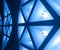 Dramatic blue architectural bokeh background