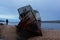 Dramatic cinematic Point Reyes shipwreck Northern California Marin County tourist destination