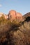 Dramatic cliffs in Kolob Canyon in the winter time