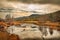 Dramatic clouds in October over the Colorado river in the Rocky Mountain National Park