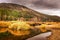 Dramatic clouds in October over the Colorado river in the Rocky Mountain National Park