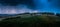 Dramatic clouds over vineyard fields in Europe