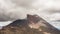 Dramatic clouds sky over volcano mountains Mount Doom in Tongariro National Park nature in New Zealand Time lapse