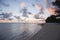 Dramatic Cloudscape over Sea and Tropical Island