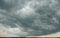 Dramatic Cloudscape - Overhanging Dark Cloud forming a Rainstorm