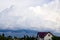 Dramatic cloudscape stormy skies abstract background of clouds