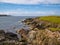 Dramatic coastal scenery around Inna Ness near Breckon on the island of Yell, Shetland, Scotland, UK