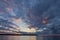 Dramatic colored cloudscape during sunset