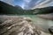 Dramatic colorful skies and light at a popular hiking area,featuring mount Durmitor with glacial landscapes and terrain,in the