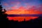 Dramatic Dawn Scene On lake Okanagan BC Canada