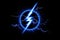 Dramatic depiction of a lightning bolt striking on a deep black background. Perfect for energy, power, and intensity-the