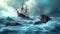 Dramatic Descent: Sinking Sailing Ship Battles Ocean\\\'s Unforgiving Depths