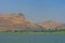 Dramatic Desert Cliffs from a Remote Lake