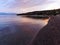 Dramatic Dusk Light Over Sea Bay, Greece